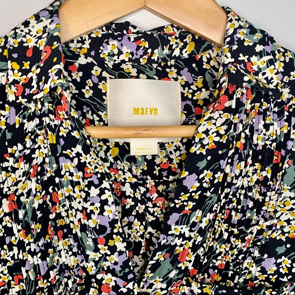 Anthropologie Maeve Matilda Button Down Long Sleeve Blouse XS - Picture 3 of 6